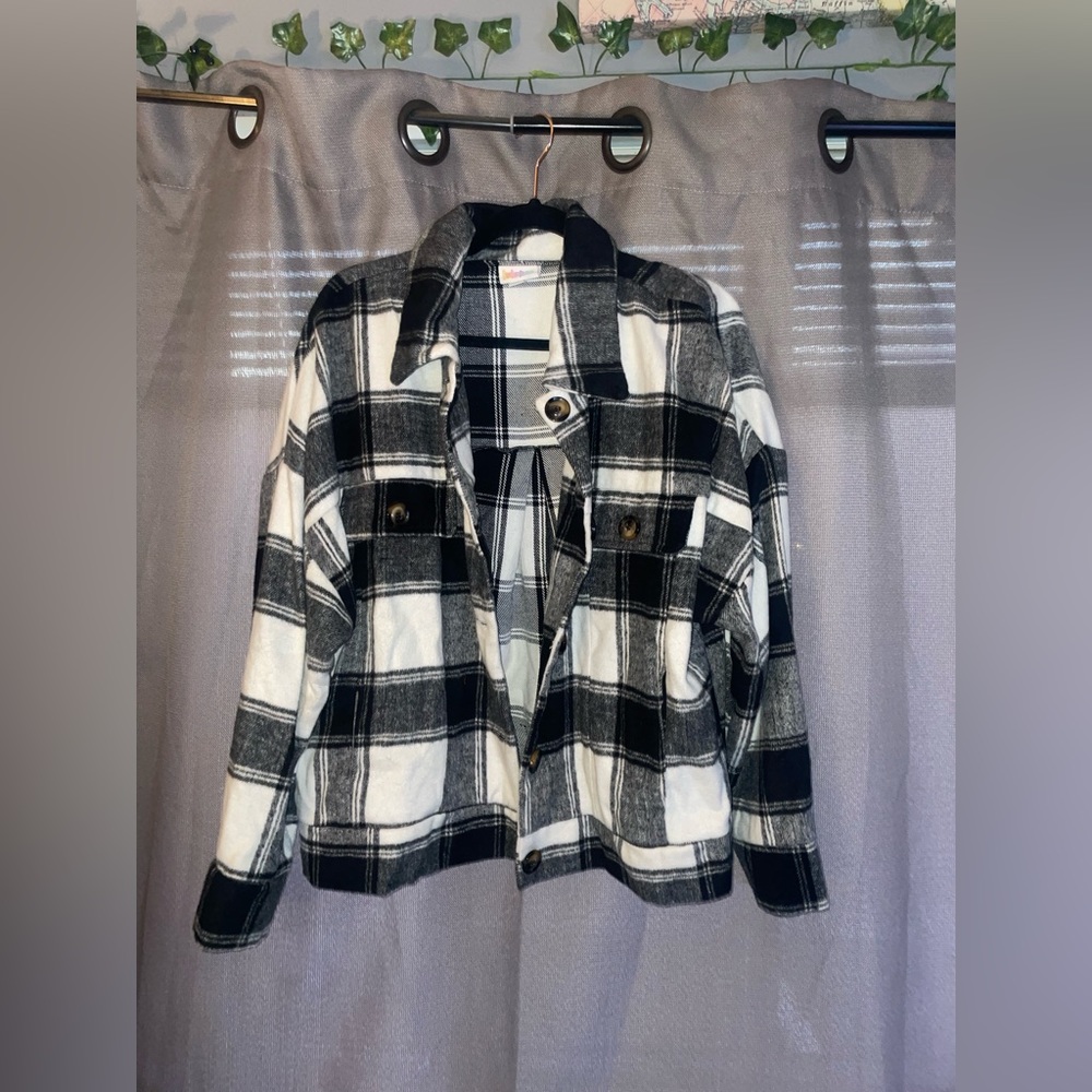 LulaRoe Plaid B&W Jacket